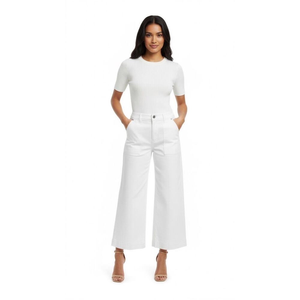 NWT Joe's Jeans Women's Wide-Leg Ankle Jeans White Size 32